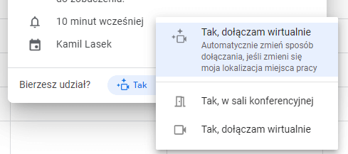 Określanie miejsca spotkania