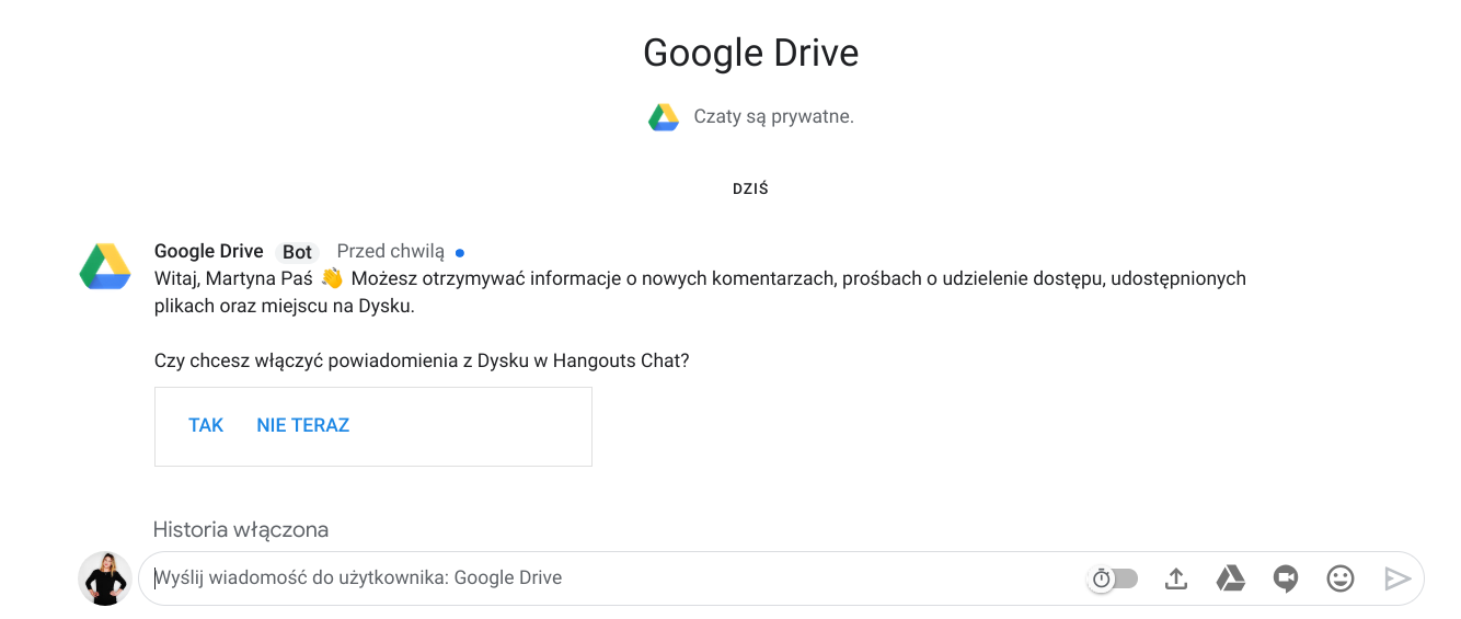 Korzystanie z Bota @drive 