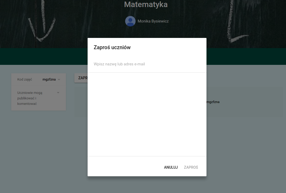 Classroom_Zaproś_uczniów