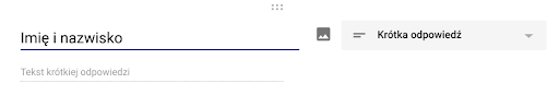 Zmiana pytania w Formularzach Google 