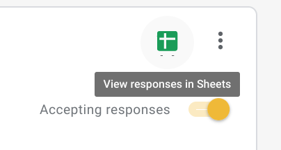 google sheets responses