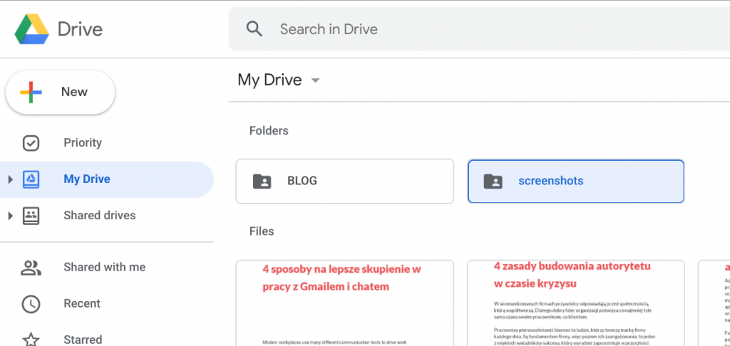 google drive how to remove quick access