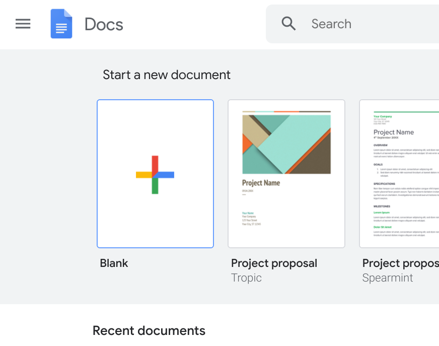 docs templates