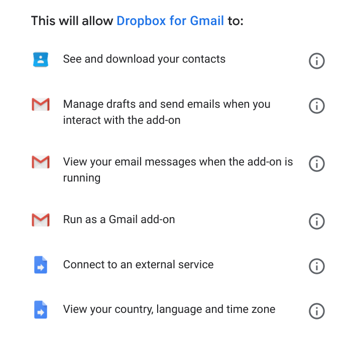 dropbox for gmail security