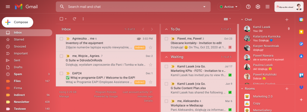 gmail ranking poczty email