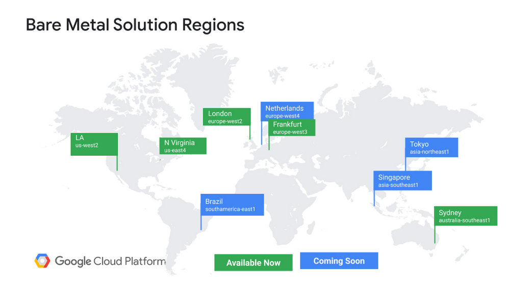 Google Cloud Platform Bare Metal Solutions