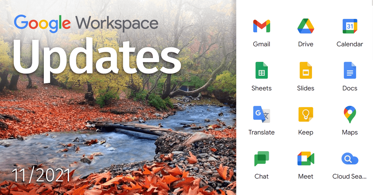 What's New In Google Workspace For November 2021