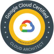 Grafika poświadczająca zdobycie certyfikatu Google Cloud Certified Professional Cloud Architect