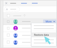 Restoring data in Google Vault
