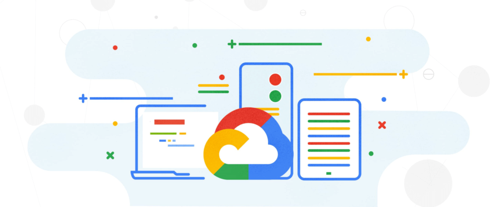 Narzędzia i logo Google Cloud