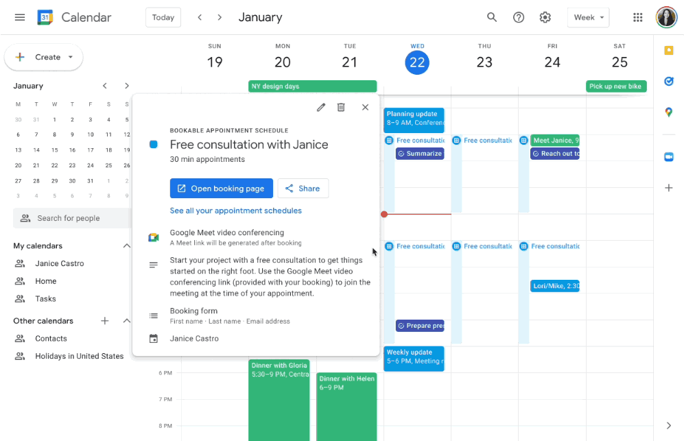 Поліпшені можливості обміну розкладами зустрічей у Google Meet