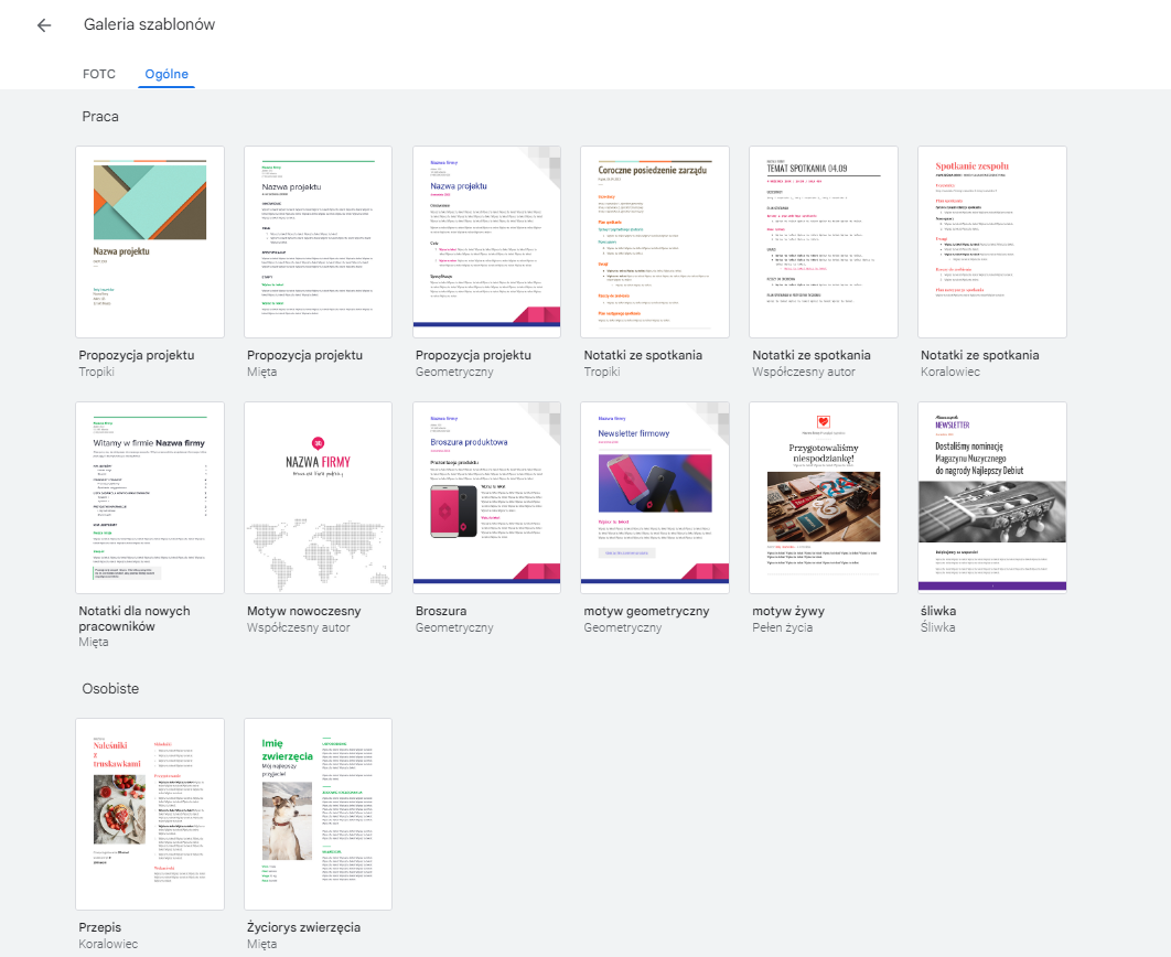Szablony Google Docs – czym są, jak je tworzyć i jak ich używać?