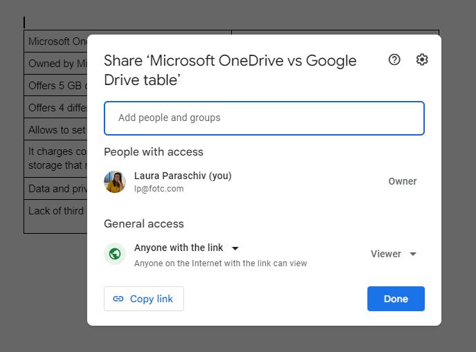 OneDrive vs Google drive  Key differences of OneDrive vs Google drive