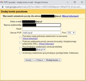 JAK DODA I SPRAWDZA POCZT Z WP NA GMAILU visual data 7