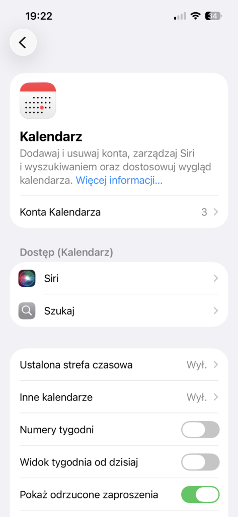 Kalendarz w iOS