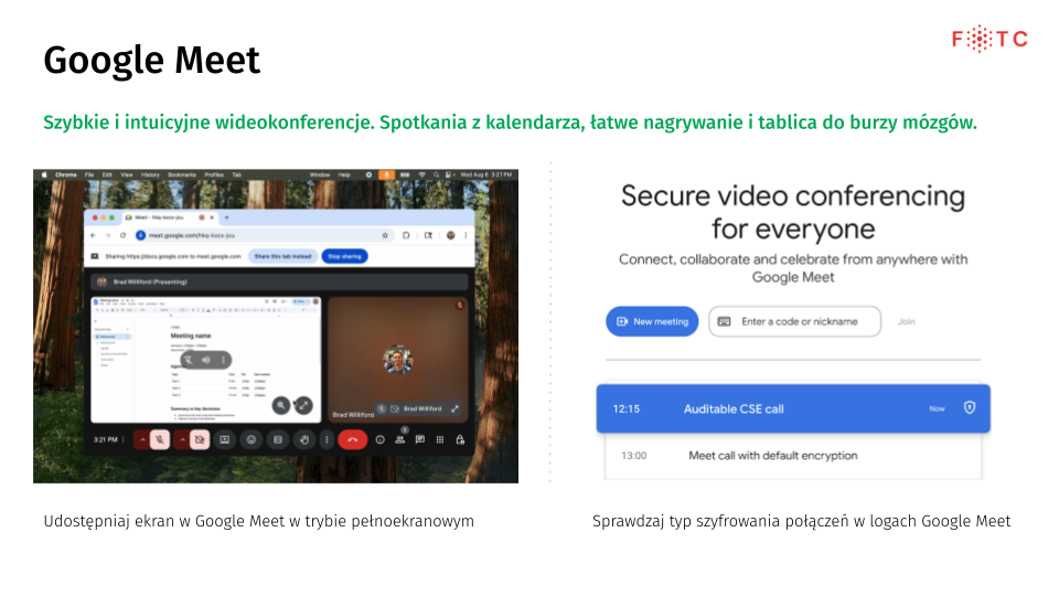 Aktywna współpraca w Google Meet