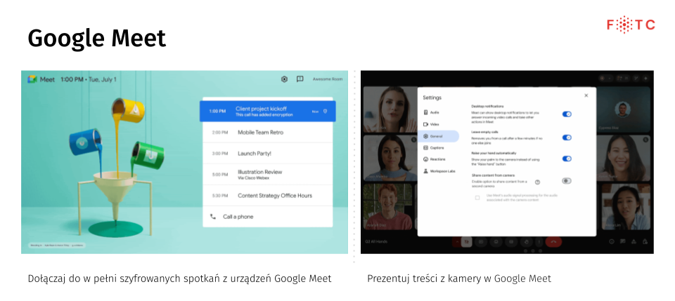 Aktywna współpraca w Google Meet