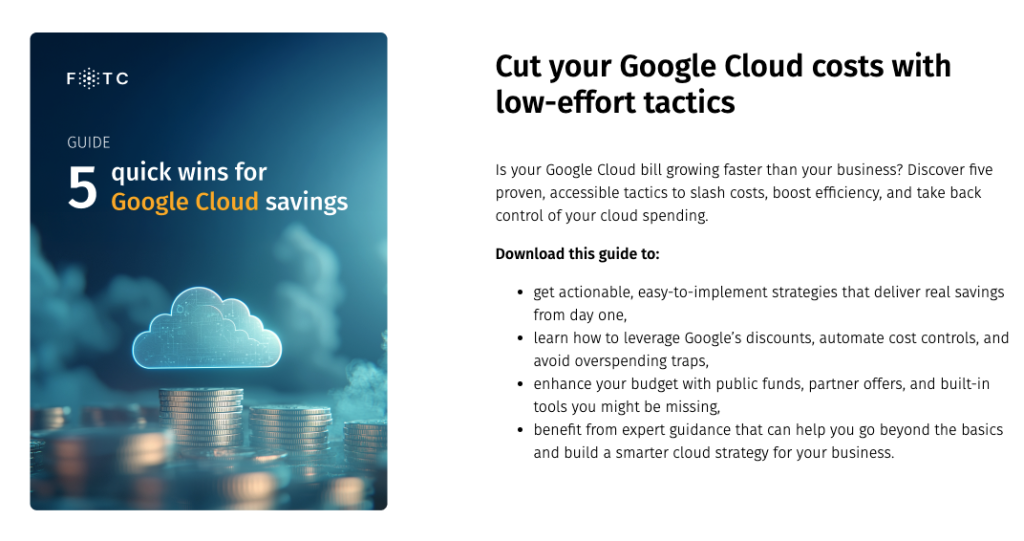 Darmowy ebook o optymalizacji kosztów Google Cloud.