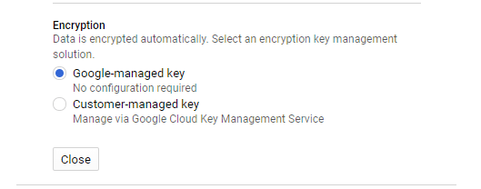 Cloud SQL encryption method